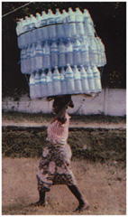 transport des bouteilles d'eau